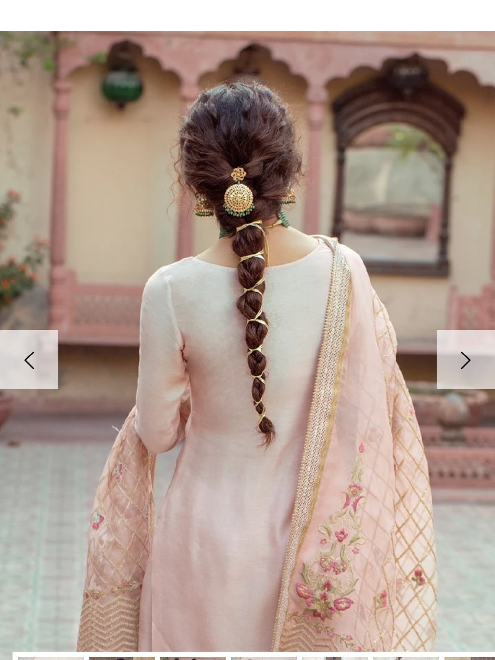 Elegant Pale Pink Embroidered Women’s Dress with Dupatta - Picture 3 of 16